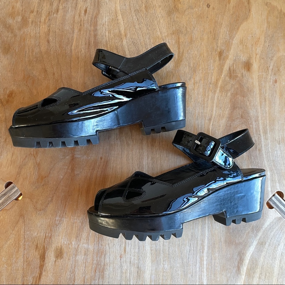 vintage Robert Clergerie patent leather platforms